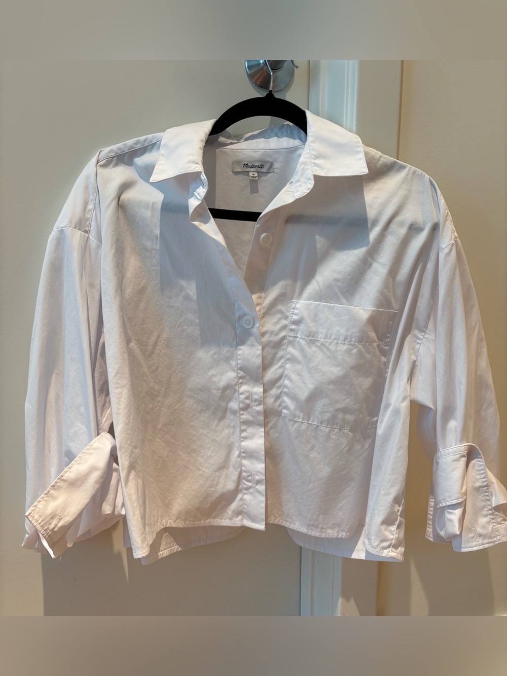 Madewell White Button-Up Shirt